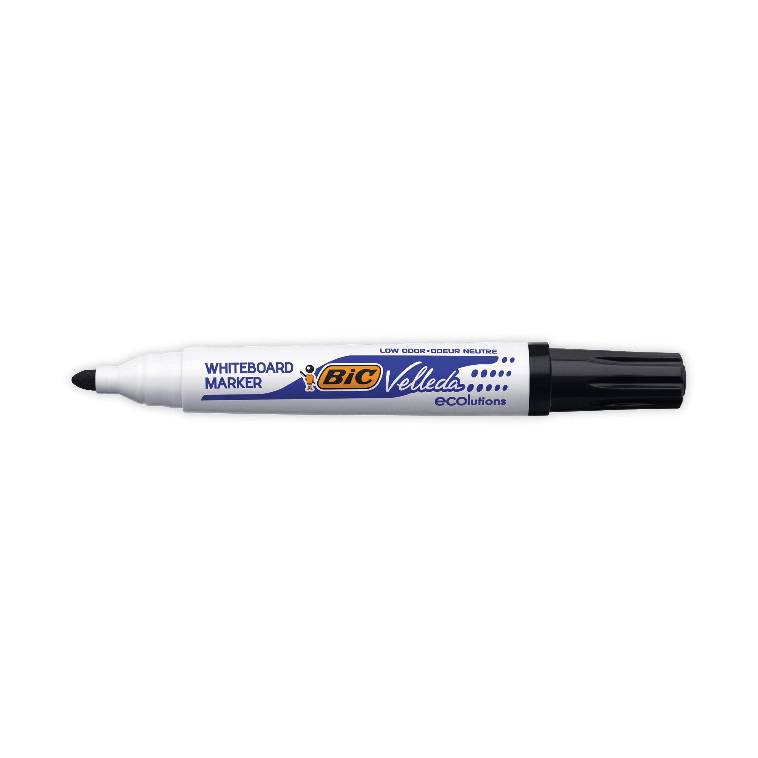 Bic Velleda 1701 Drywipe Marker Bullet Tip Black – (Pack of 48)