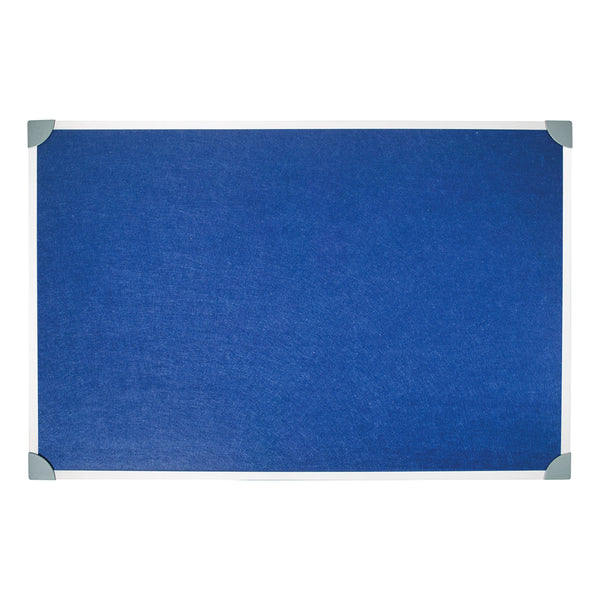 5 Star Office Felt Noticeboard With Fixings And Aluminium Trim 900x600mm Blue