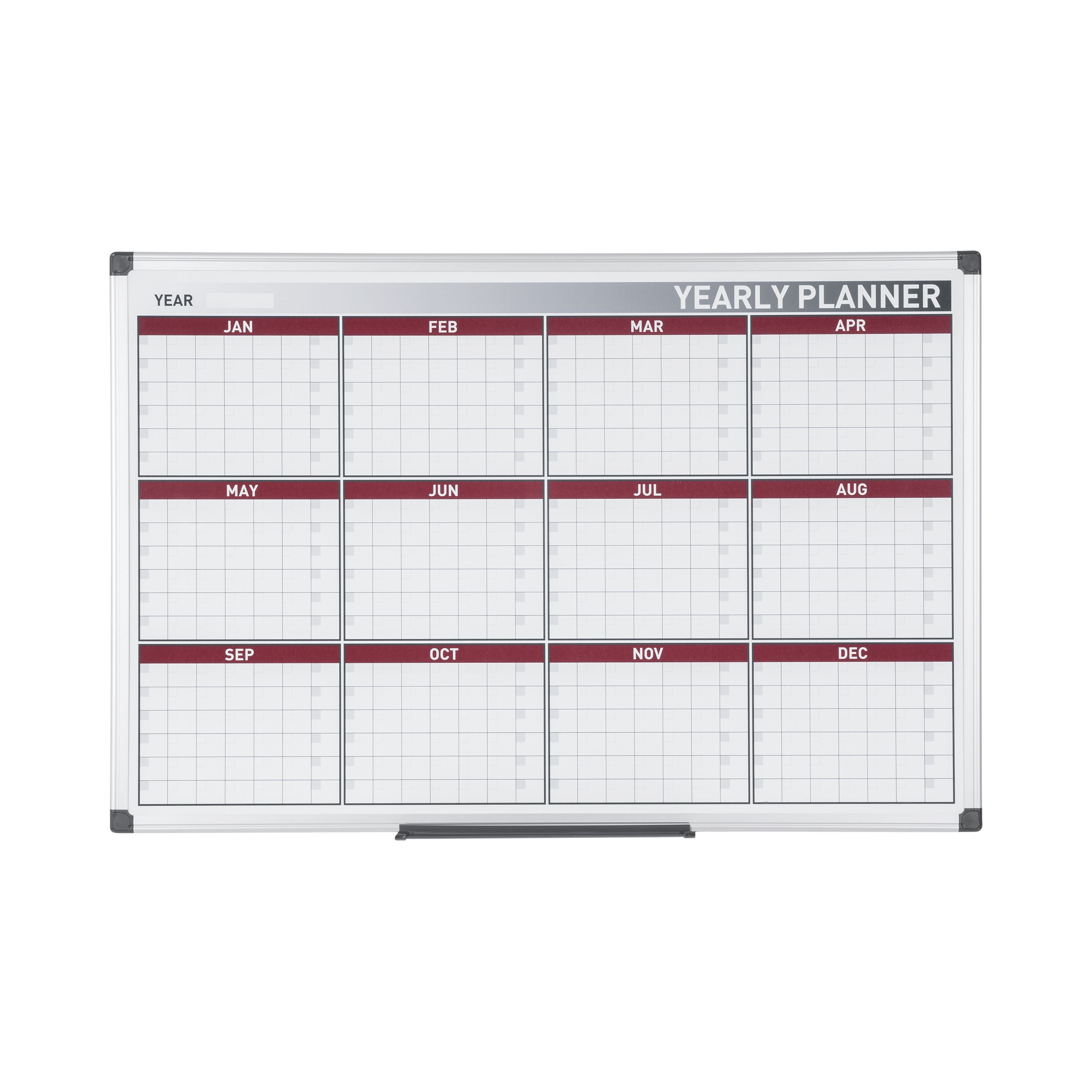 Bi-office Maya 12 Month Magnetic Annual Planner 90x60cm Ga0375170