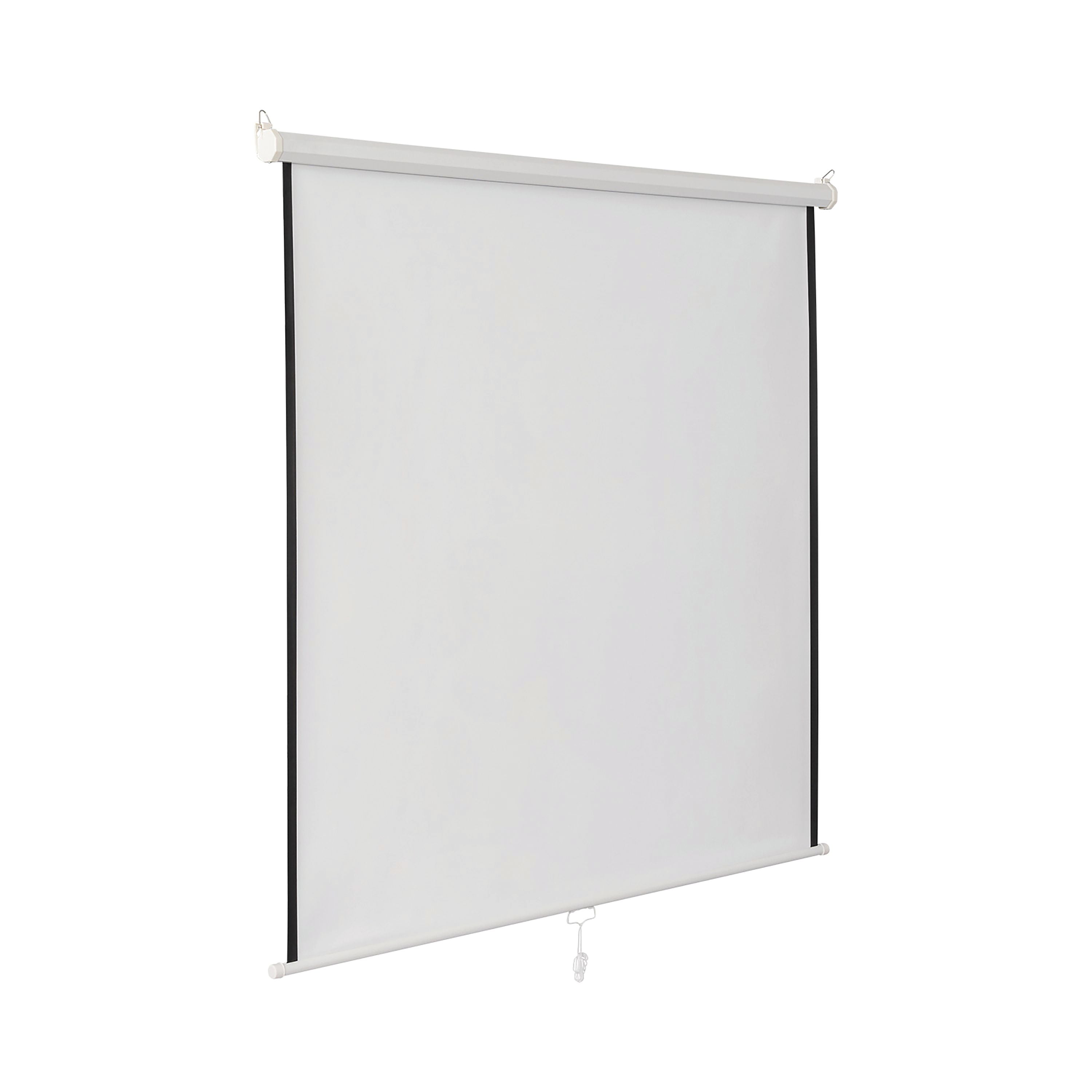 Bi-office Wall Projection Screen Manual Retraction 150x150cm 9d006030
