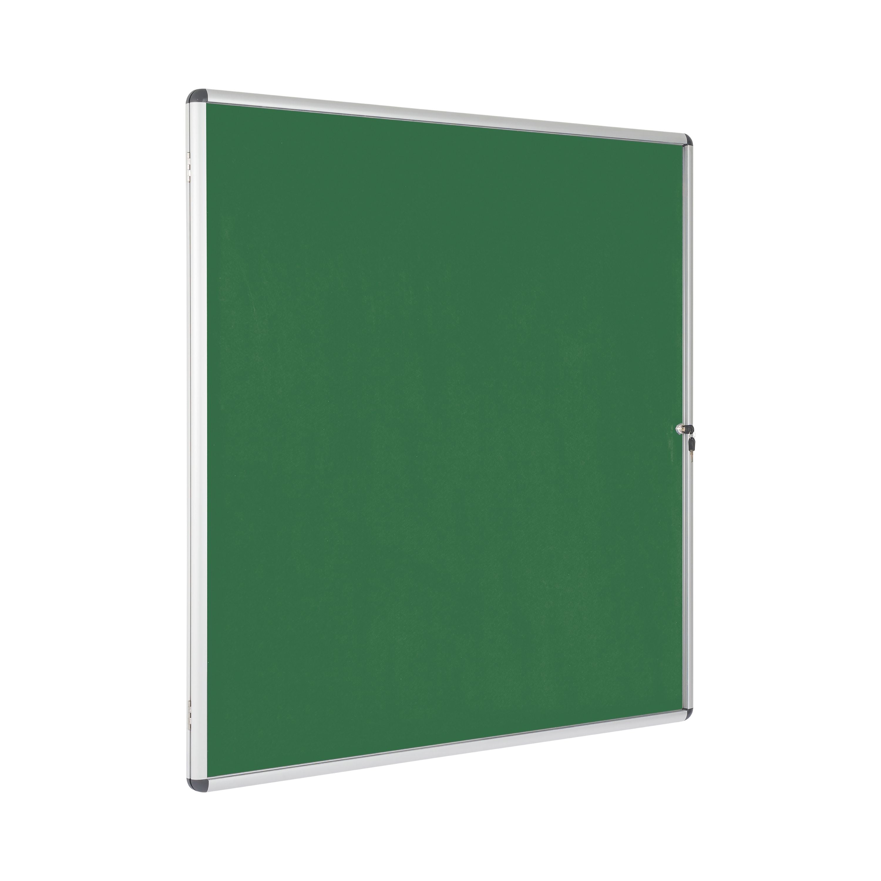 Bi-office Enclore Display Case Green Felt Acrylic Aluminium Frame 20xa4 Vt740102150