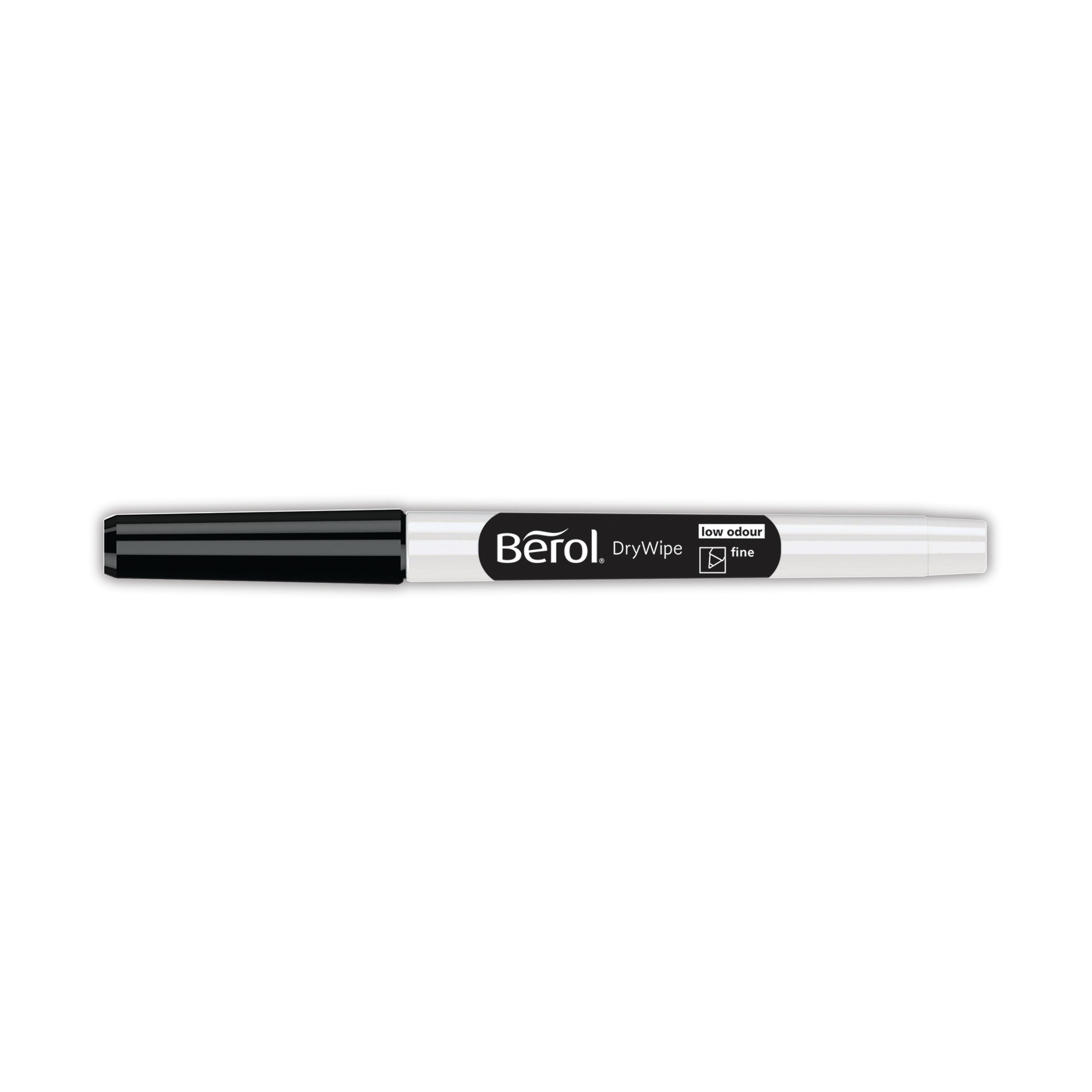 Berol Drywipe Pen Fine Black – (Pack of 12)