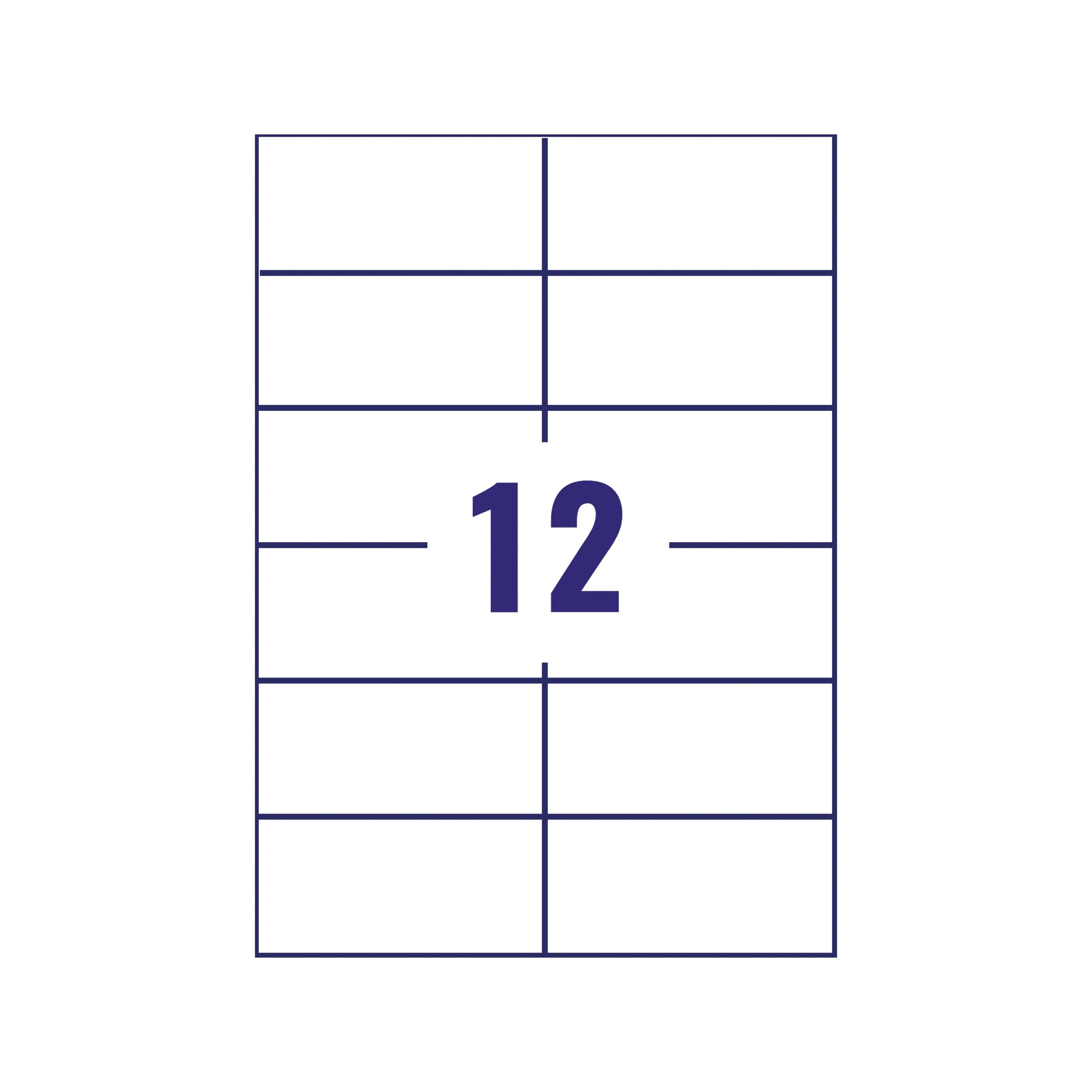 Avery Removable Labels 12 Per Sheet White – (Pack of 300)