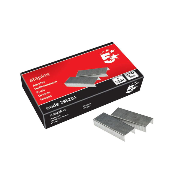 5 Star Office Staples 26/6 – (Pack of 5000)