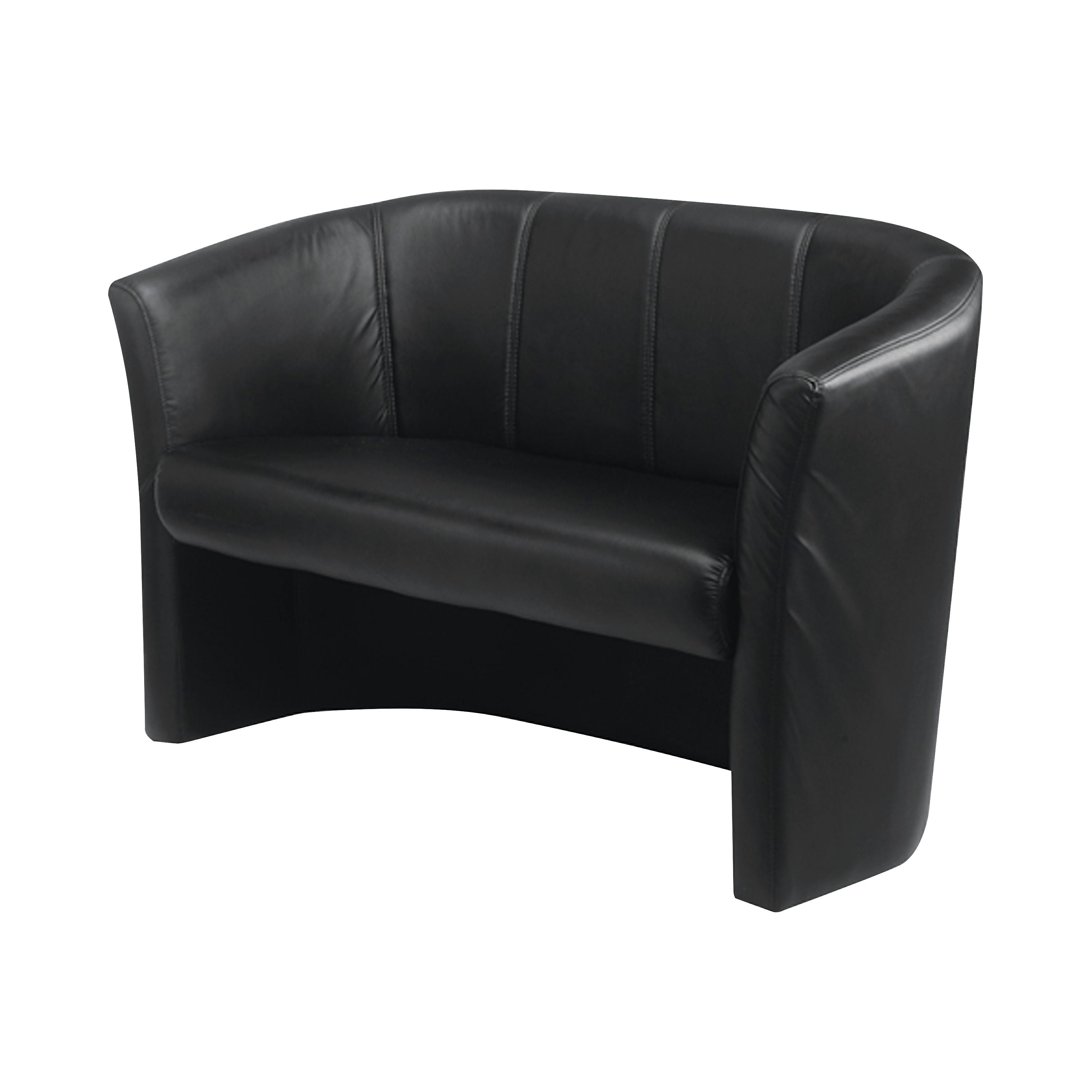 Avior 2 Seat Tub Sofa Vinyl 1240x615x770mm Black Kf03528