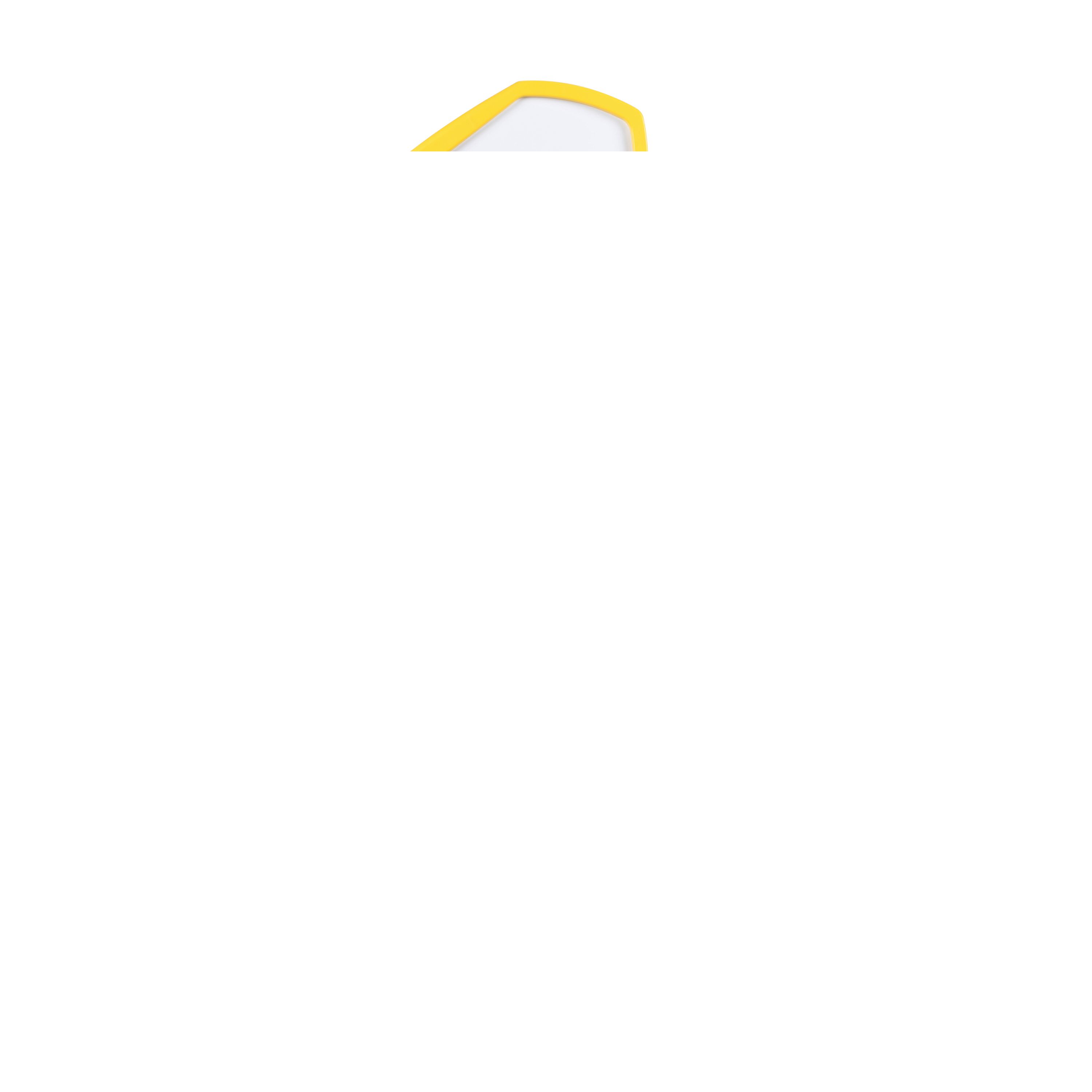 Bi-office Yellow Arrow Floor Sign Magnetic Drywipe Surface Sig01010909