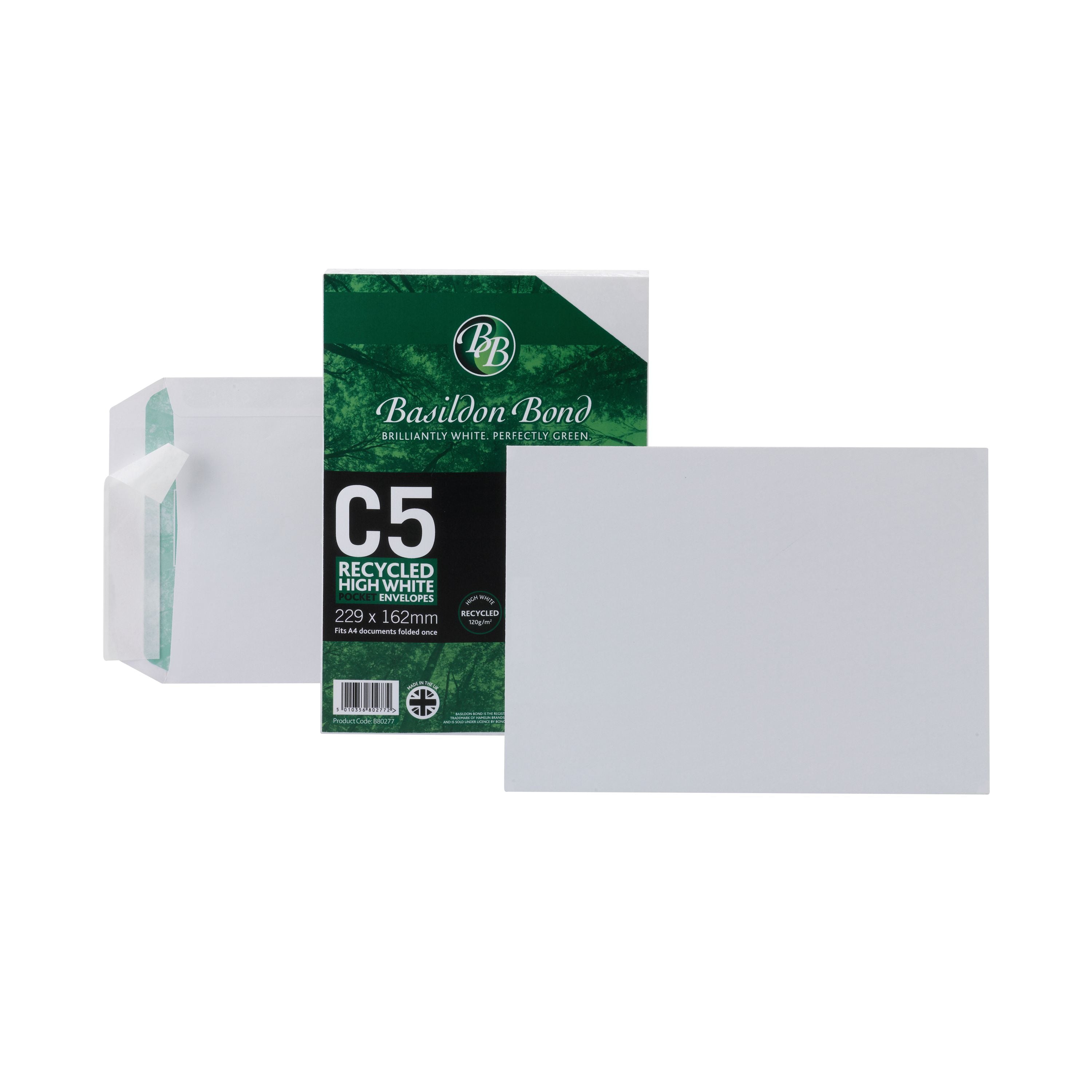 Basildon Bond C5 Pocket Envelope Plain White – (Pack of 50)