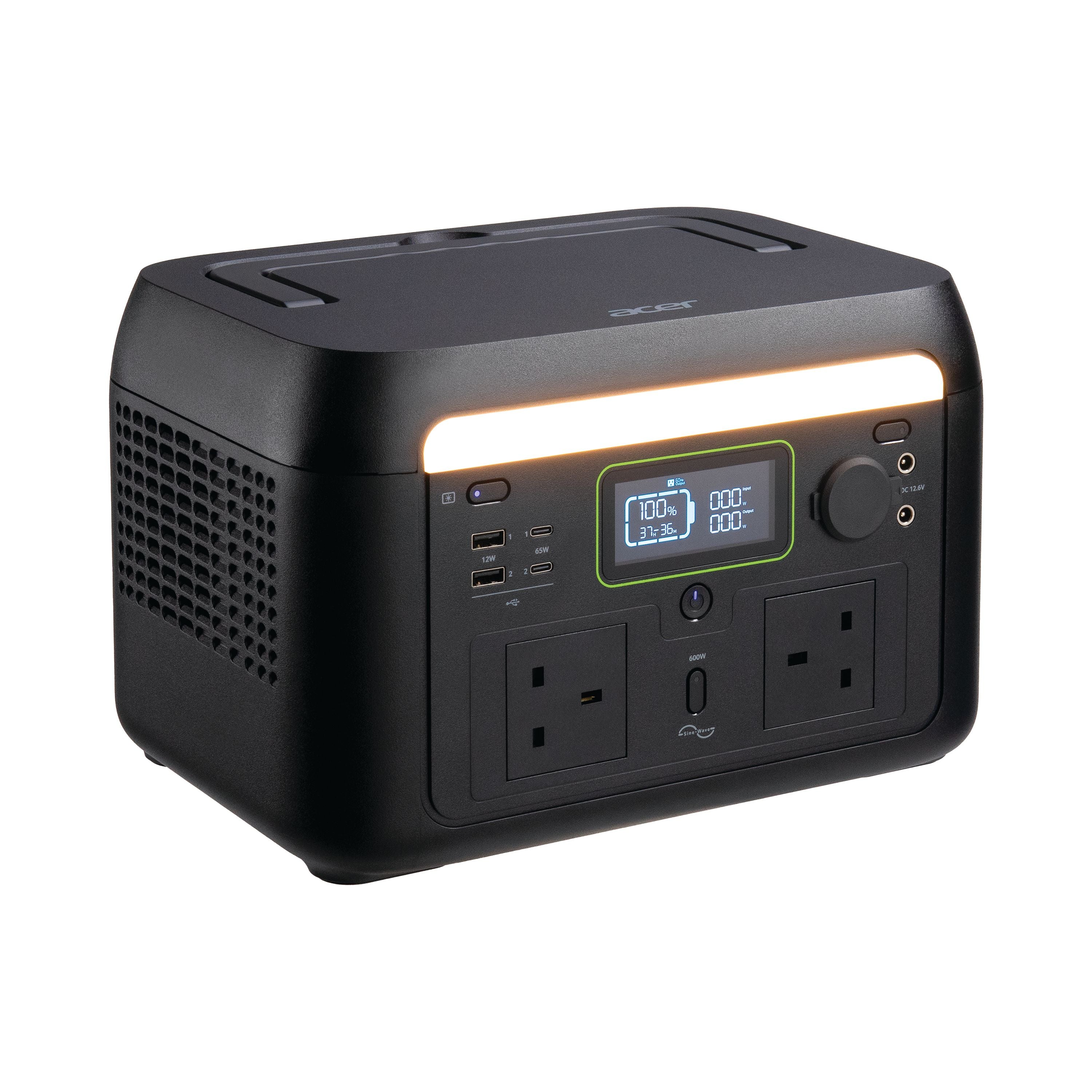 Acer 600w Portable Power Station Black Gp.adt11.02h