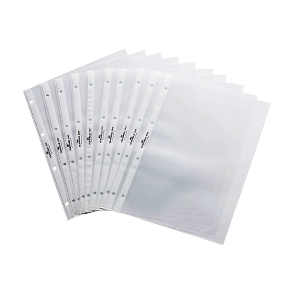 Durable Transparent Flipchart Pockets A4 Landscape (pack Of 10) 8566