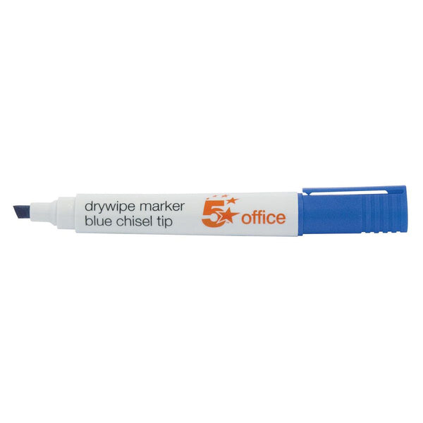 5 Star Office Drywipe Marker Xylene/Toluene-free Chisel Tip 2-5mm Line Wallet Assorted  (Pack of 4)