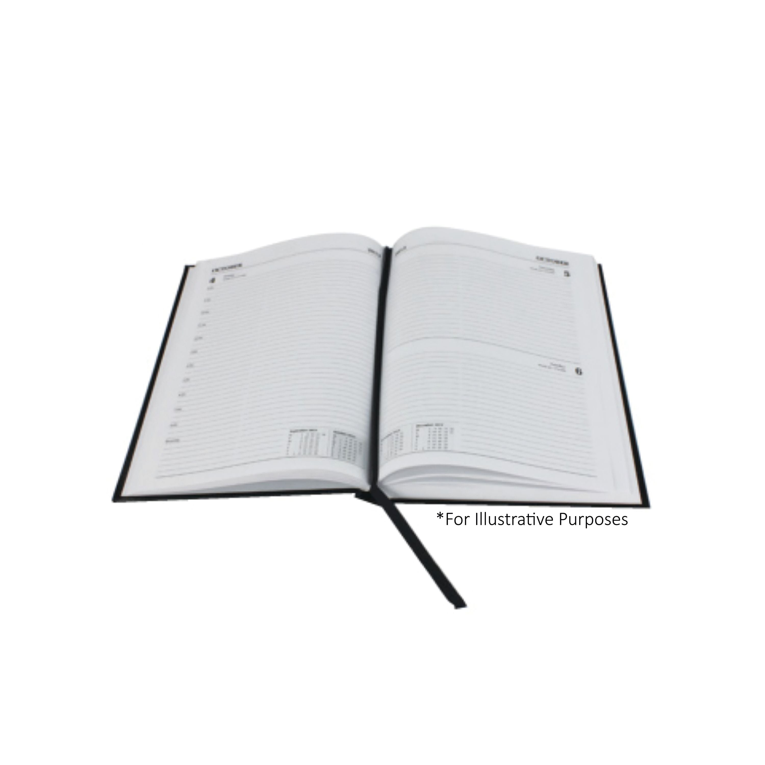 5 Star Academic Diary Day Per Page A5 Black 2025-2026 Kf1a5abk25