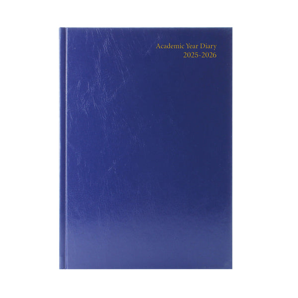 5 Star Academic Diary Week To View A4 Blue 2025-2026 Kf3a4abu25