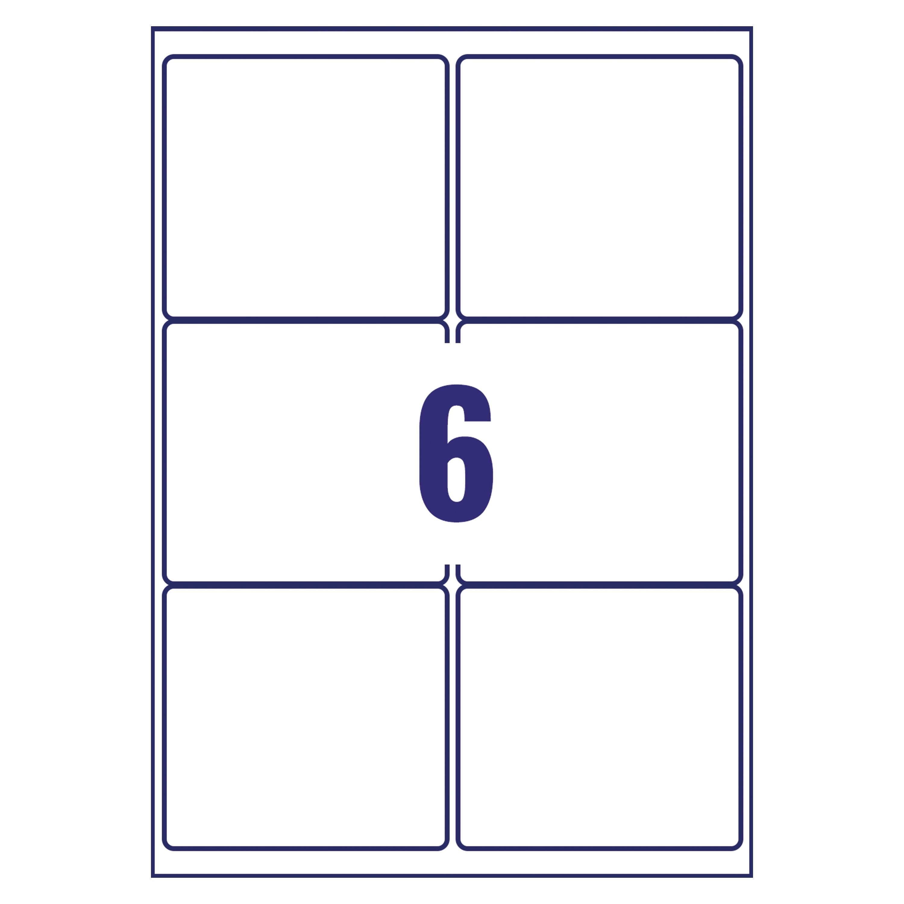 Avery Inkjet Label 99.1x93.1mm 6 Per Sheet White J8166 – (Pack of 600)