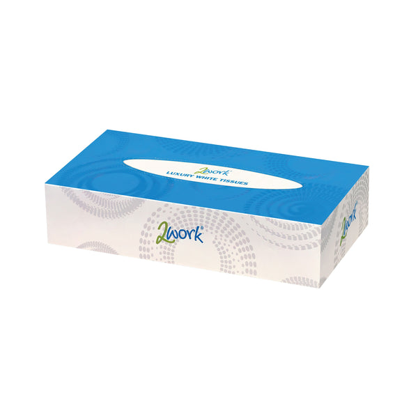 2WORK Facial Tissues Box 100 Sheets 2-ply  (Pack of 36)