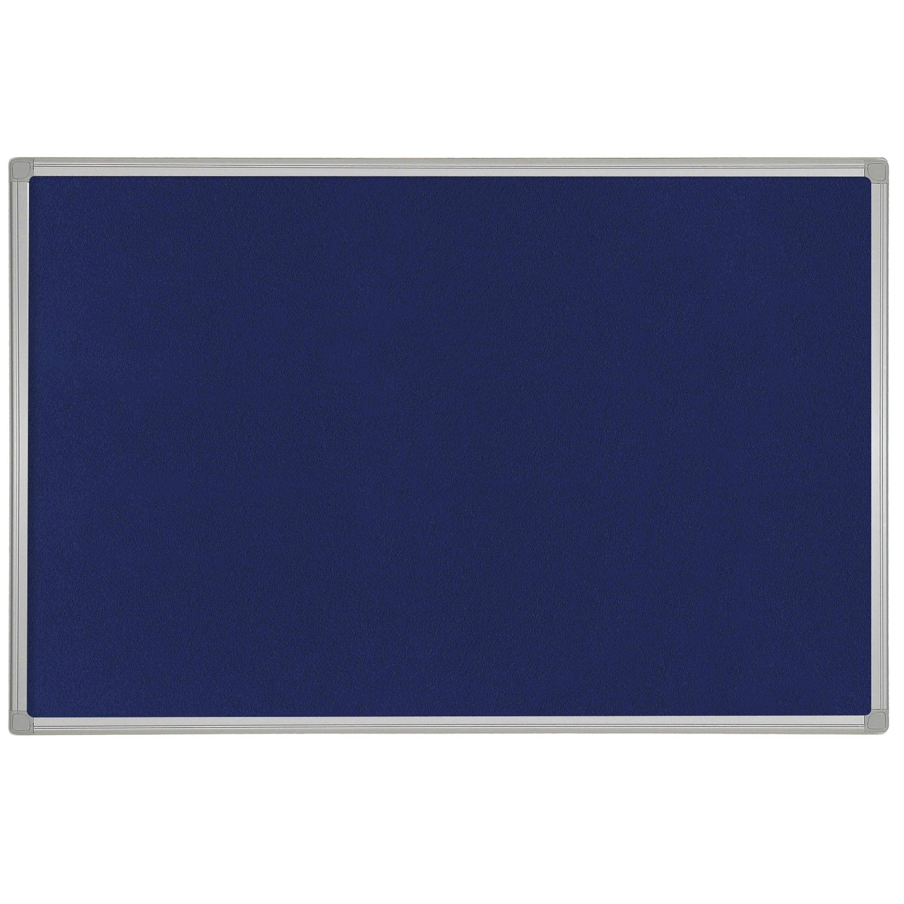 Bi-office Maya Felt Noticeboard Plastic Frame 240x120cm Blue Fb8643186