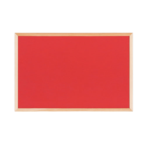 Bi-office Double-sided Board Cork Red Felt Pine Frame 60x40cm Fb0310010