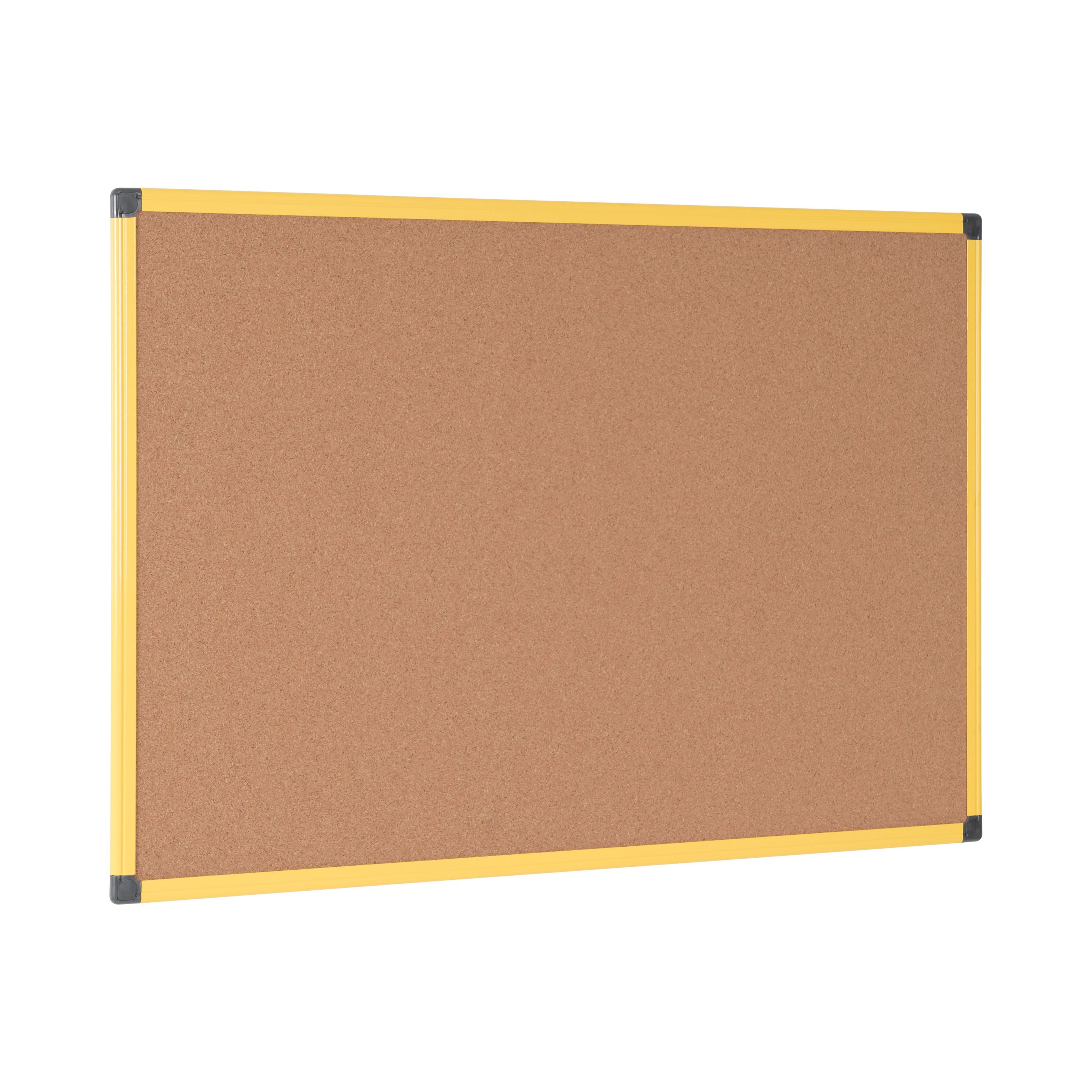 Bi-office Industrial Ultrabrite Cork Board Yellow Aluminium Frame 200x100cm Ca2211721