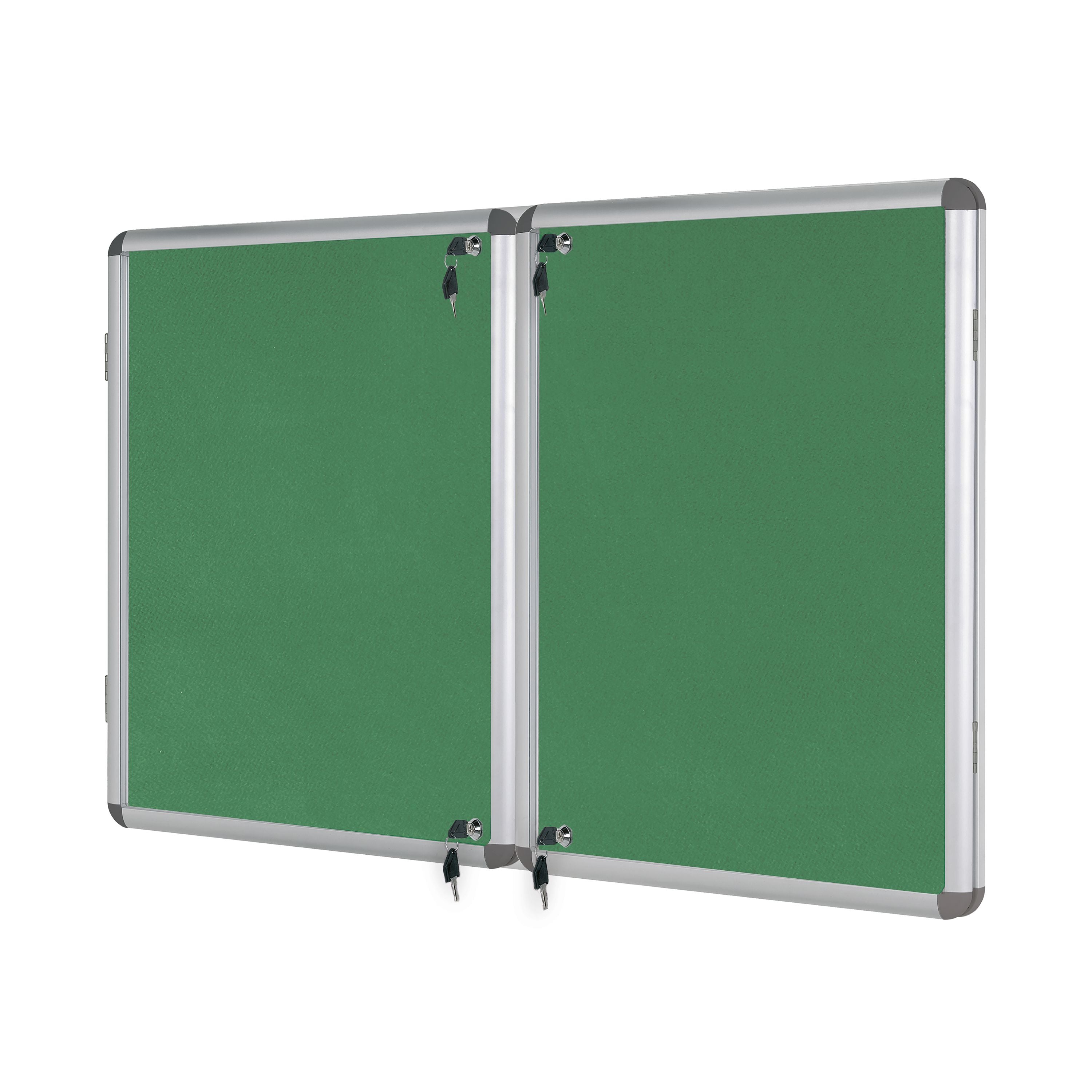 Bi-office Enclore Display Case Green Felt Acrylic Aluminium Frame 32xa4 Vt770102150