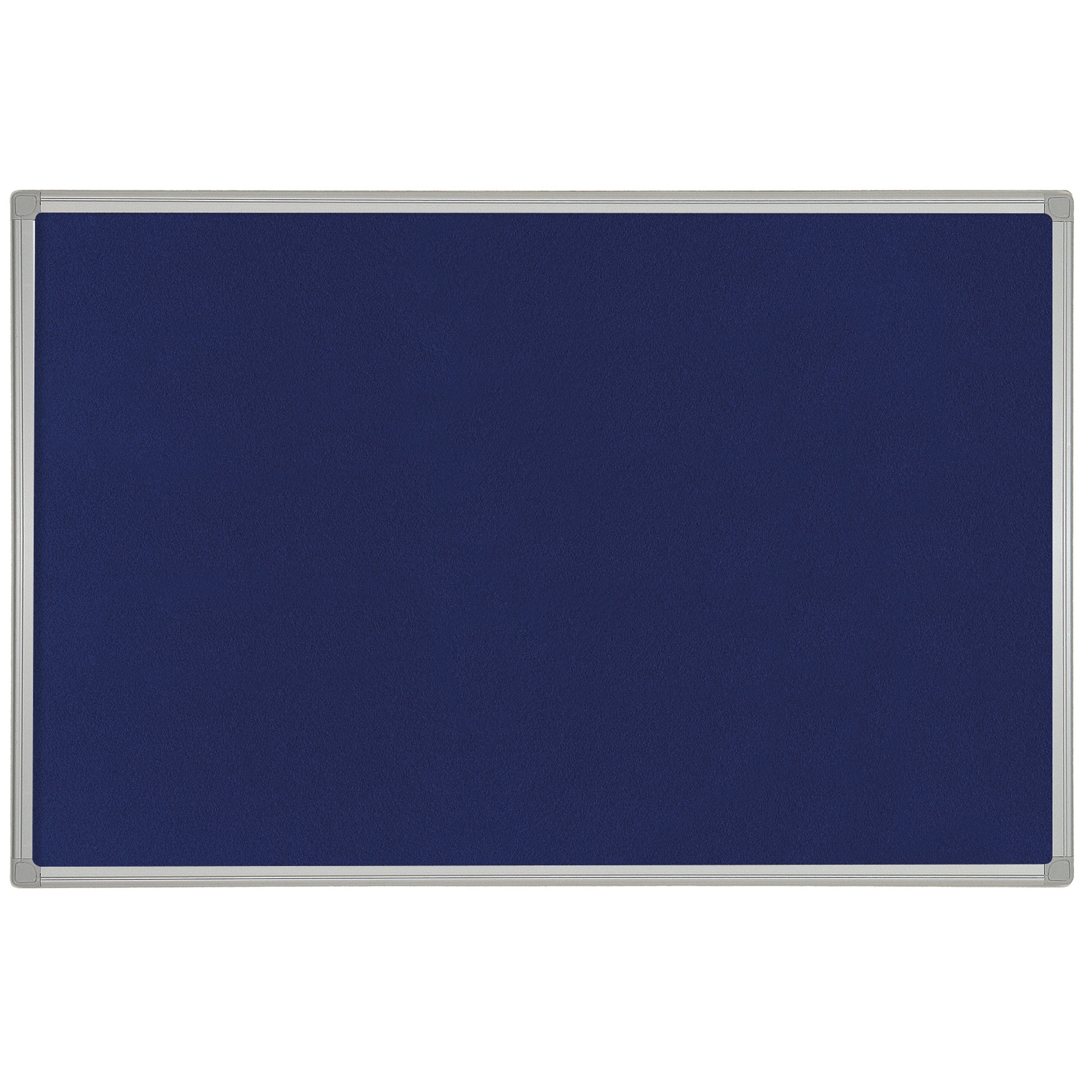 Bi-office Aluminium Trim Felt Notice Board 900x600mm Blue Fb0743186
