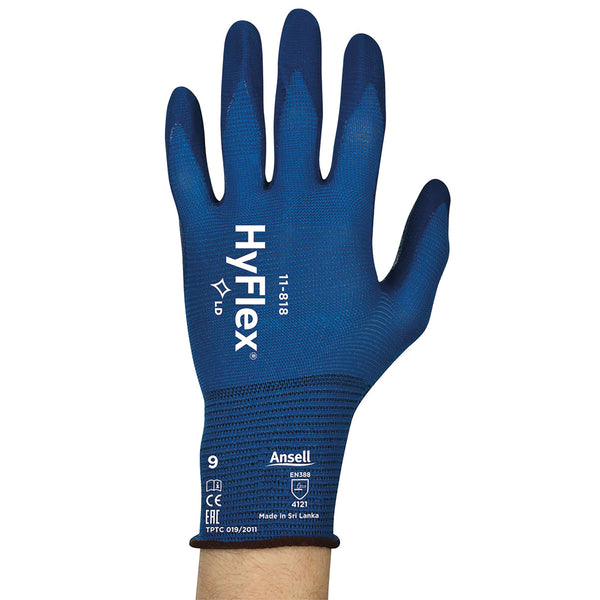 Ansell Hyflex Gloves 1pr Blue Size S An11-818s
