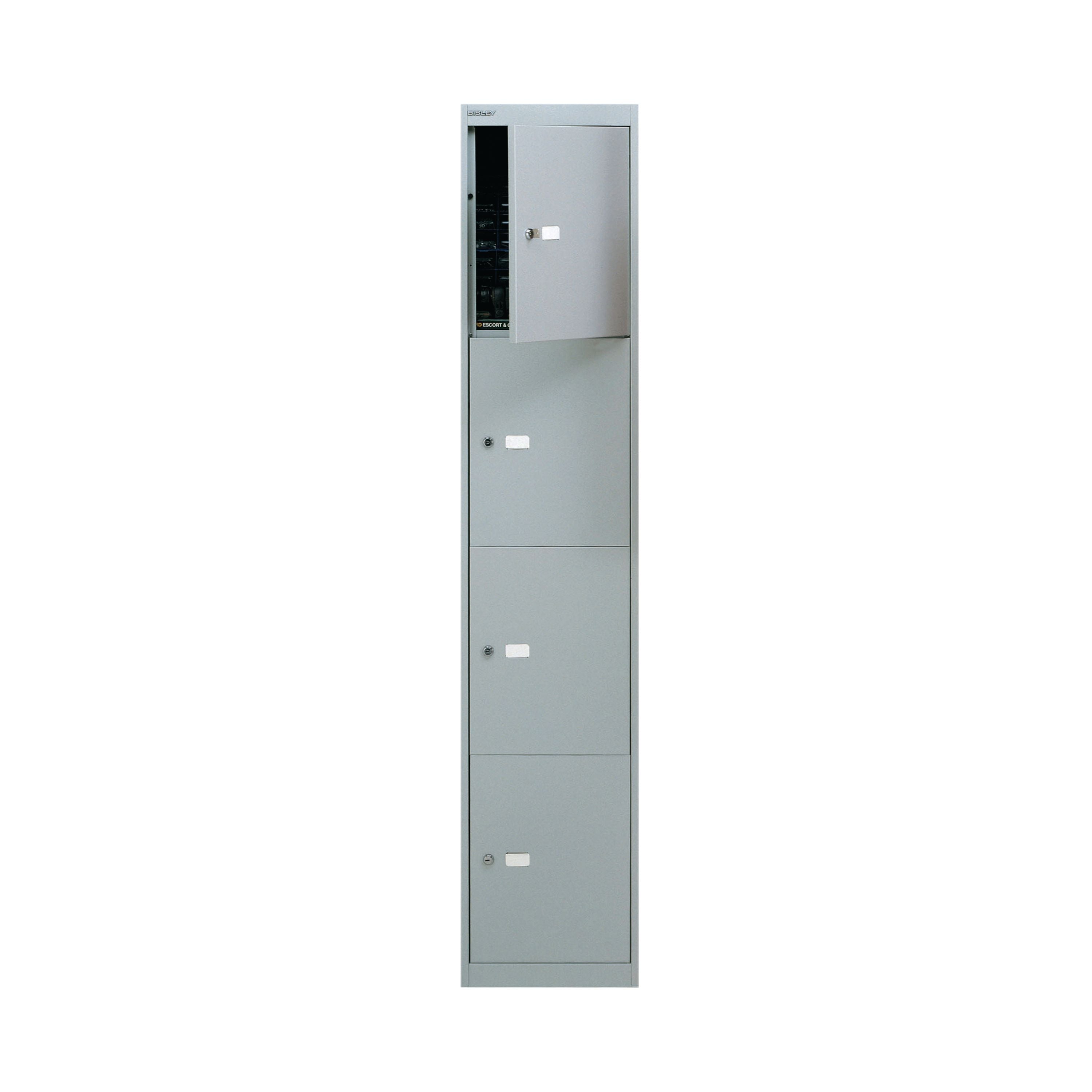Bisley 4 Door Locker 305x305x1802mm Goose Grey Clk124 Goose