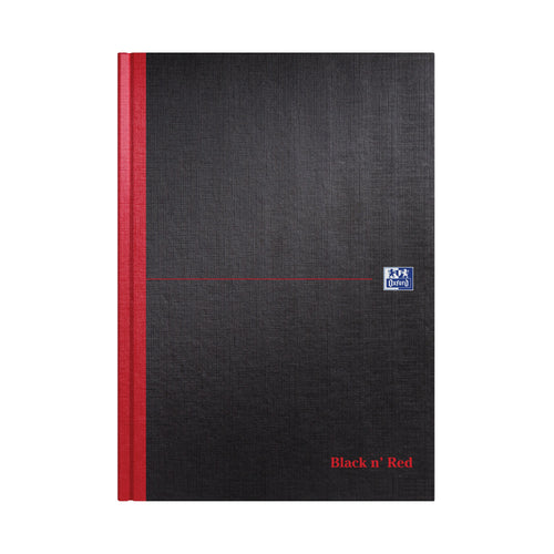 Black N Red Casebound Smart Ruled Hardback Notebook A4 – (Pack of 1)