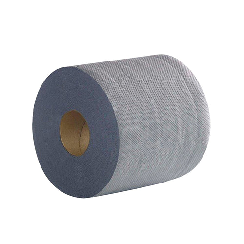 2work Centrefeed Roll 2-ply 500 Sheets Blue (pack Of 6) 2w03010