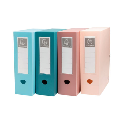 Exacompta Skandi Recycled Filing Box 100mm Spine A4 Assorted – (Pack of 4)