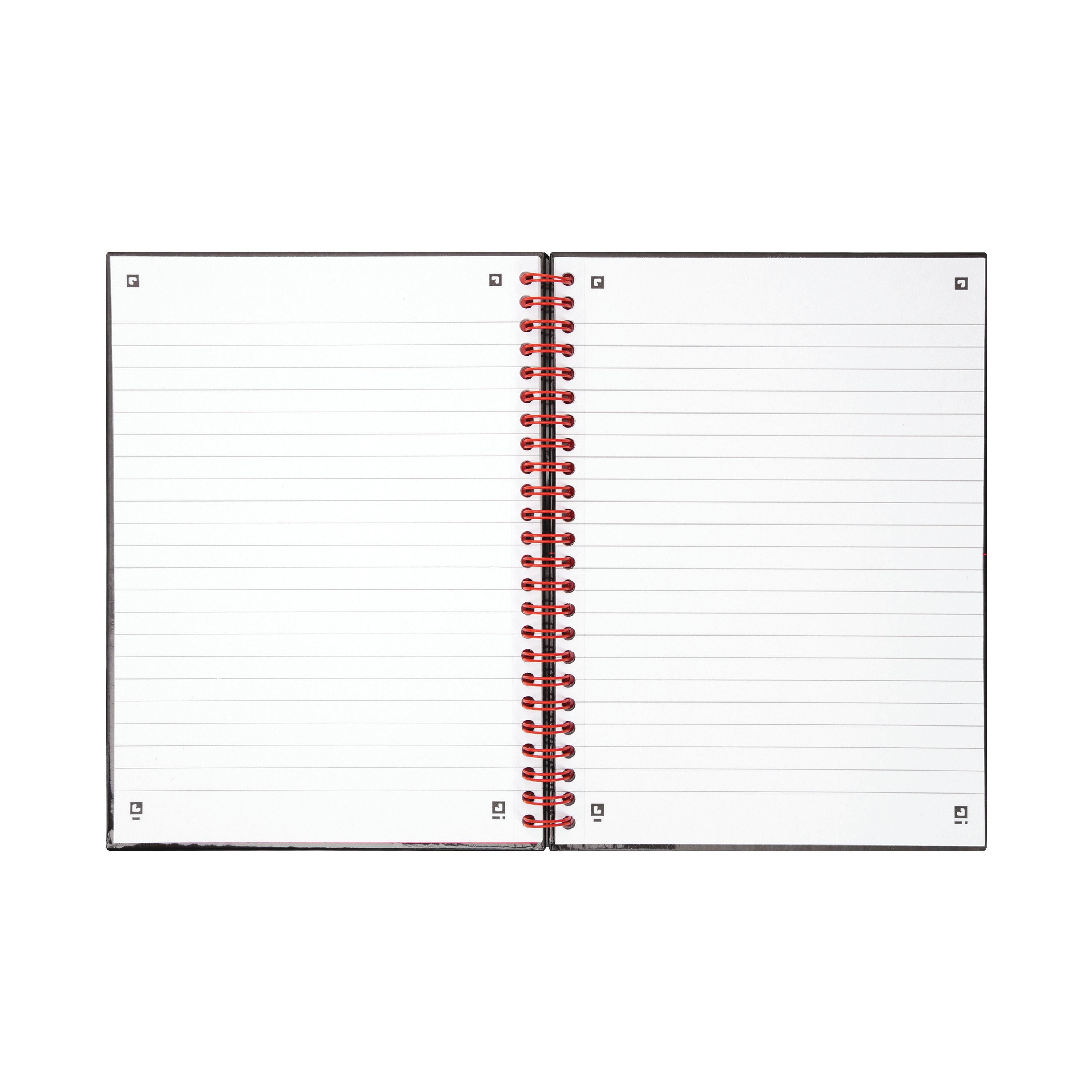 Black N Red Wirebound Recycled Polypropylene Notebook 140 Pages A5 – (Pack of 5)