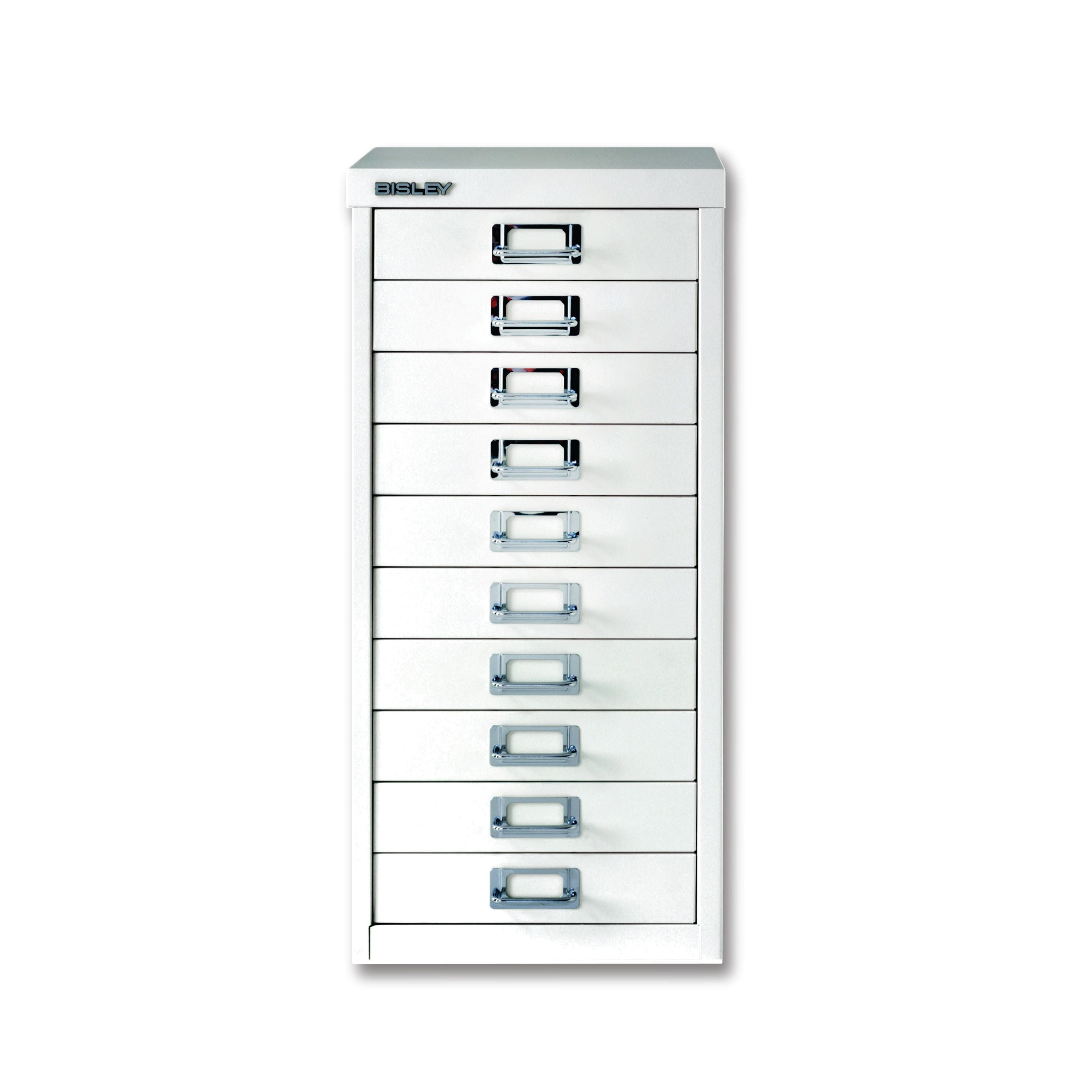 Bisley 10 Multidrawer Cabinet A4 279x380x590mm Chalk White By19660