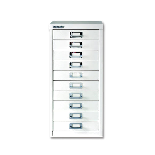 Bisley 10 Multidrawer Cabinet A4 279x380x590mm Chalk White By19660