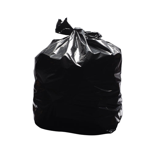 2WORK Light Duty Refuse Sack Black 457x725x950mm – (Pack of 200)