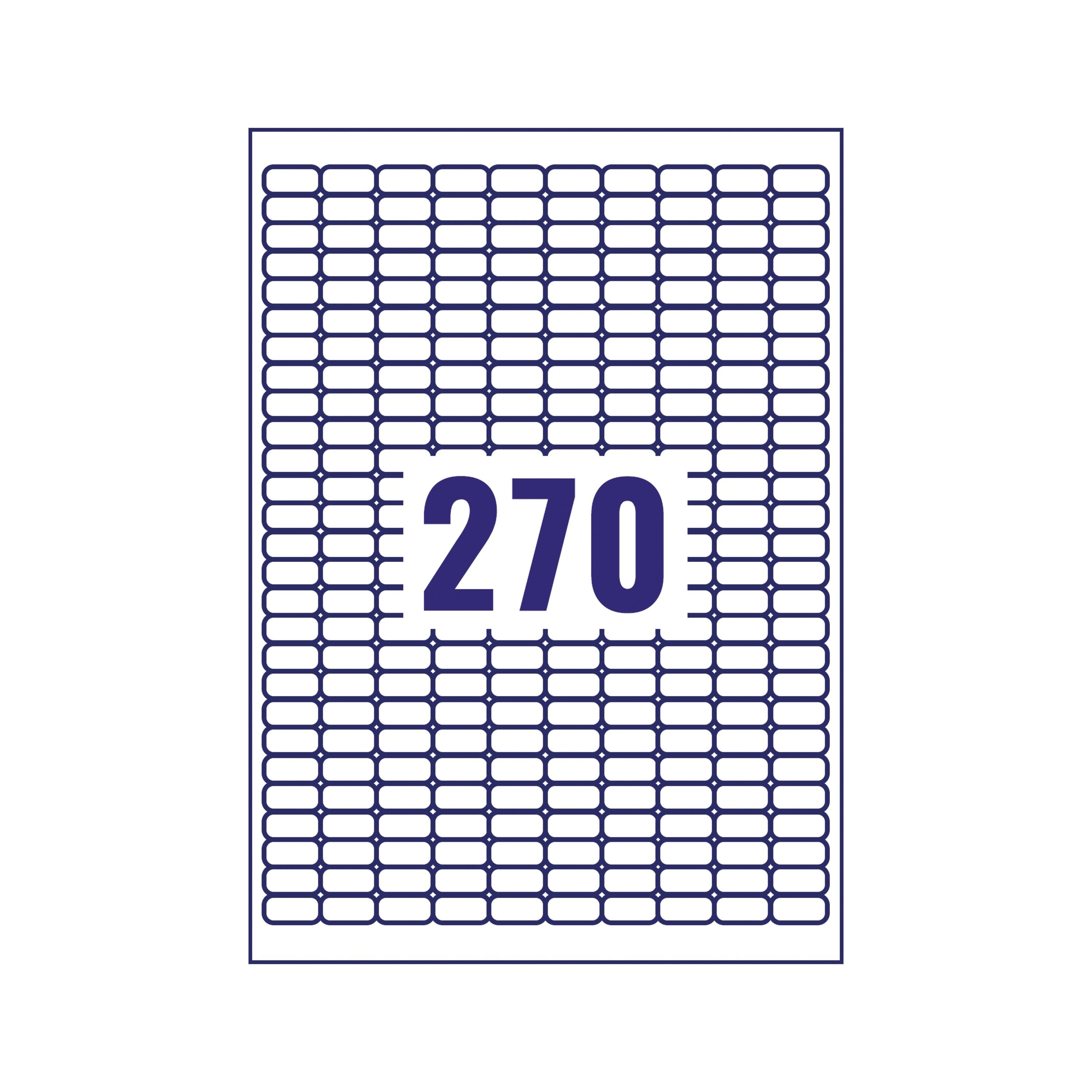 Avery Laser Mini Labels 17.8x10mm 270 Per Sheet White L4730rev-25 – (Pack of 6750)