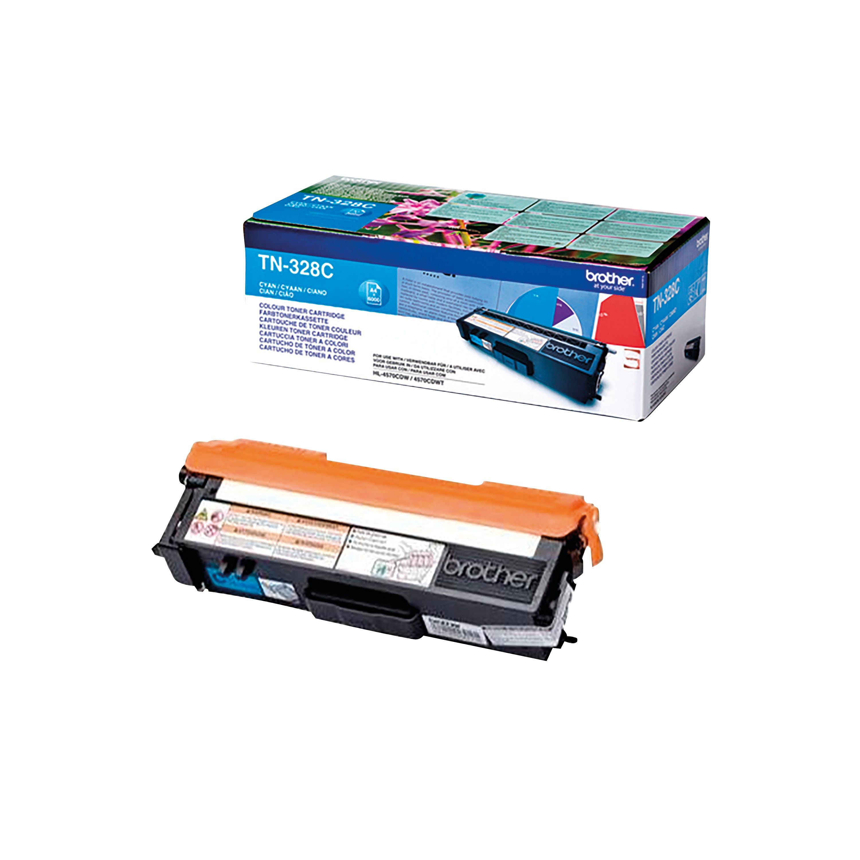 Brother Tn-328c Toner Cartridge Super High Yield Cyan Tn328c