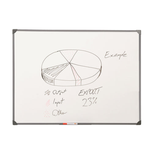 5 Star Office Drywipe Non-magnetic Board With Fixing Kit And Detachable Pen Tray 900x600mm