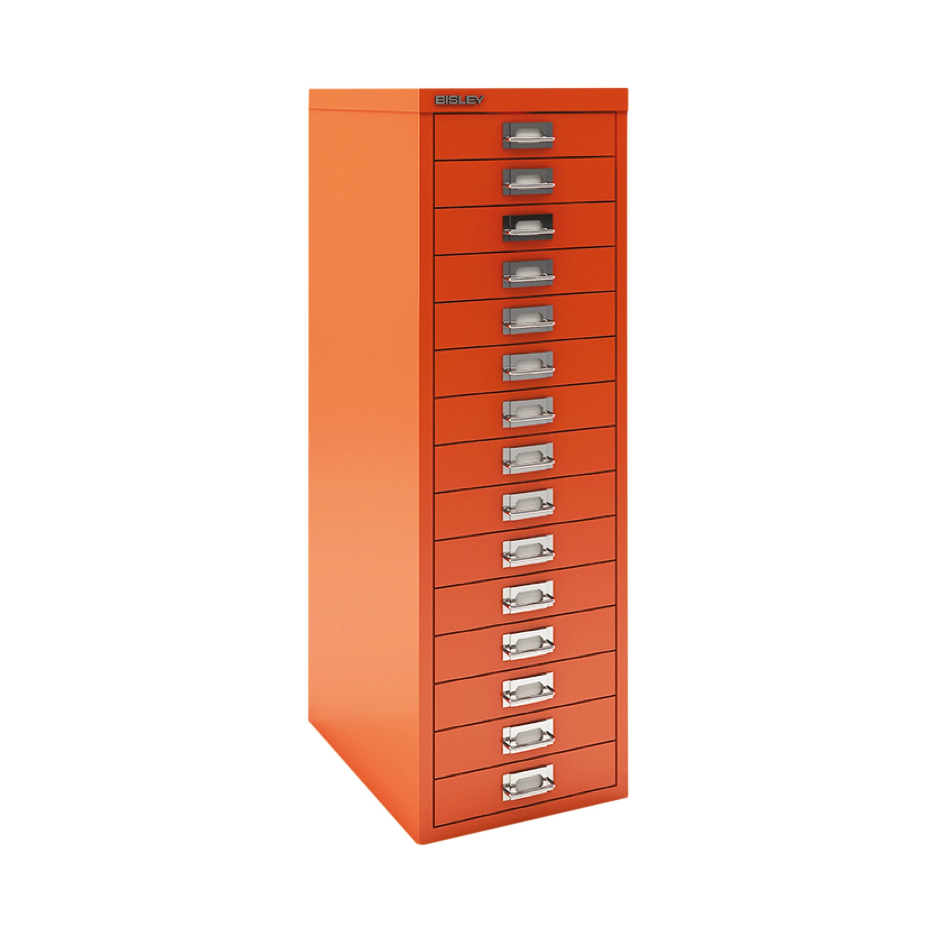 Bisley 15 Multidrawer Cabinet 279x380x860mm Mandarin By78747