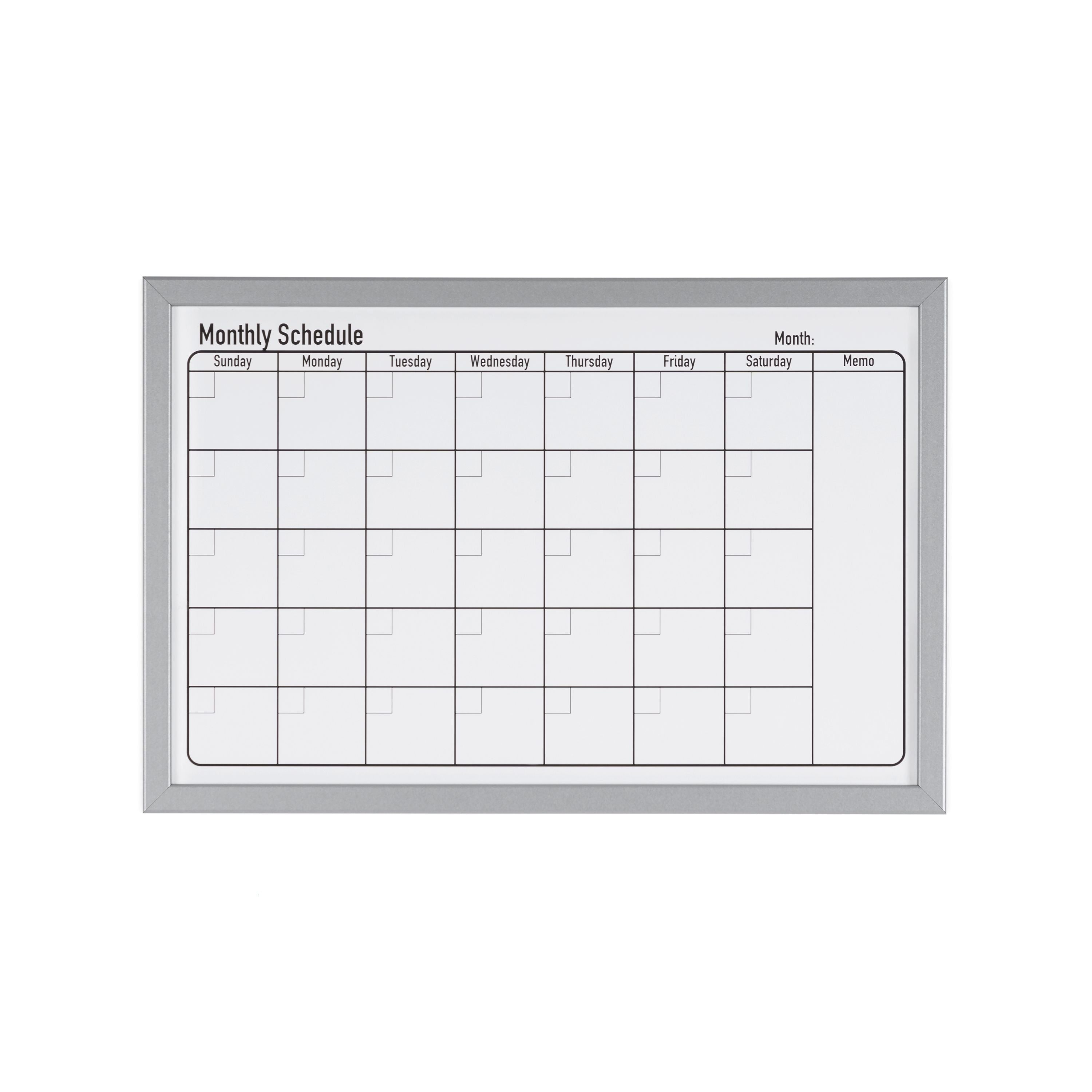 Bi-office Magnetic Monthly Planner Whiteboard Grey Frame 60x40cm Mm03062839