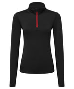 Tri Dri Womens Recycled Long Sleeve Brushed Back Zip Top - TR121