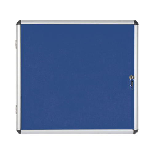 Bi-office Enclore Display Case Blue Felt Acrylic Aluminium Frame 6xa4 Vt620107150