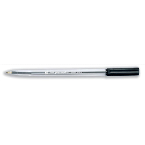 5 Star Office Ball Pen Clear Barrel Medium 1.0mm Tip 0.7mm Line Black – (Pack of 50)