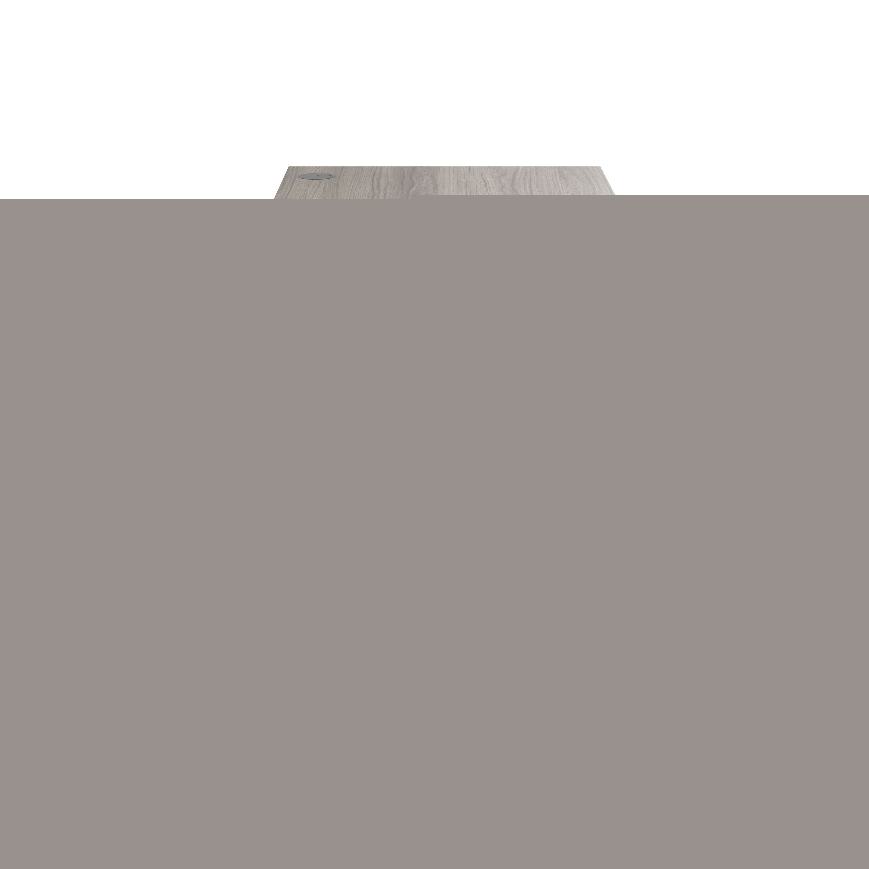 Astin Rectangular Single Upright Cantilever Desk 1600x800x730mm Alaskan Grey Oak/silver Kf803697