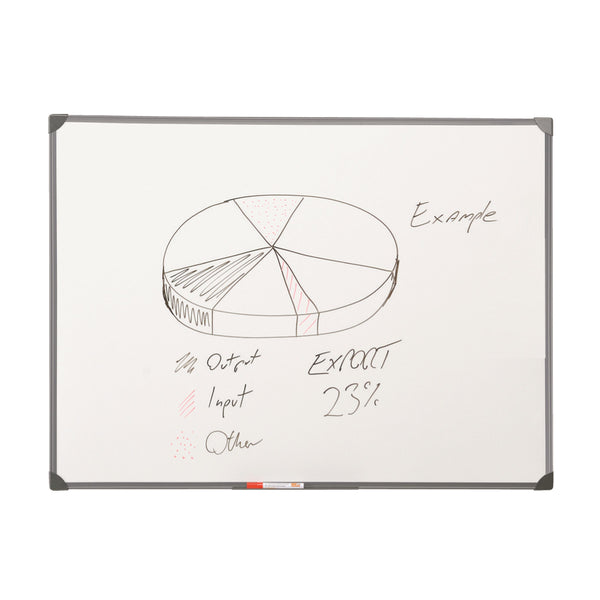 5 Star Office Drywipe Non-magnetic Board With Fixing Kit And Detachable Pen Tray 1800x1200mm