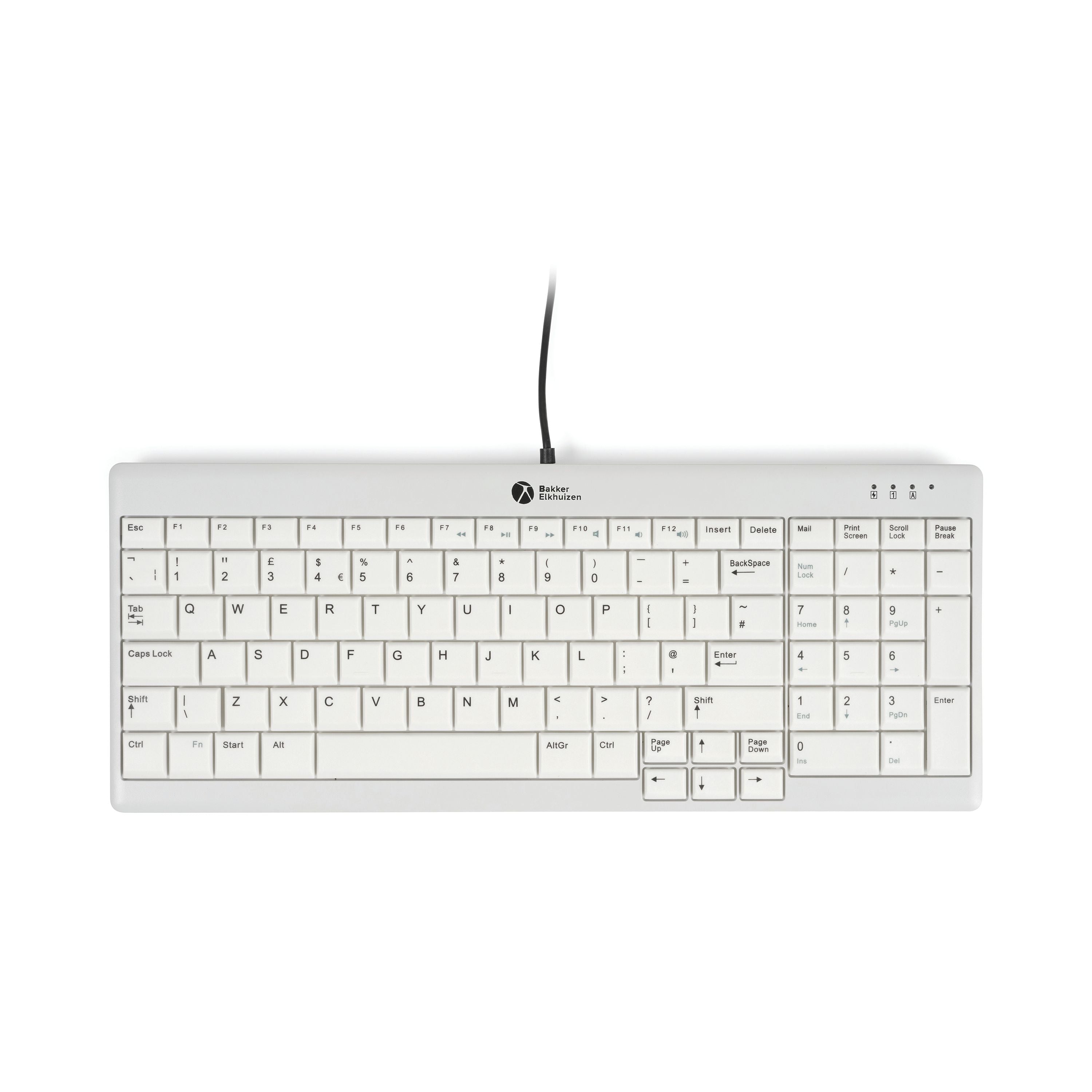 Bakkerelkhuizen Ultraboard 960 Compact Standard Keyboard Usb-a/c V2 Dark Grey/light Grey Bneu960v2uk