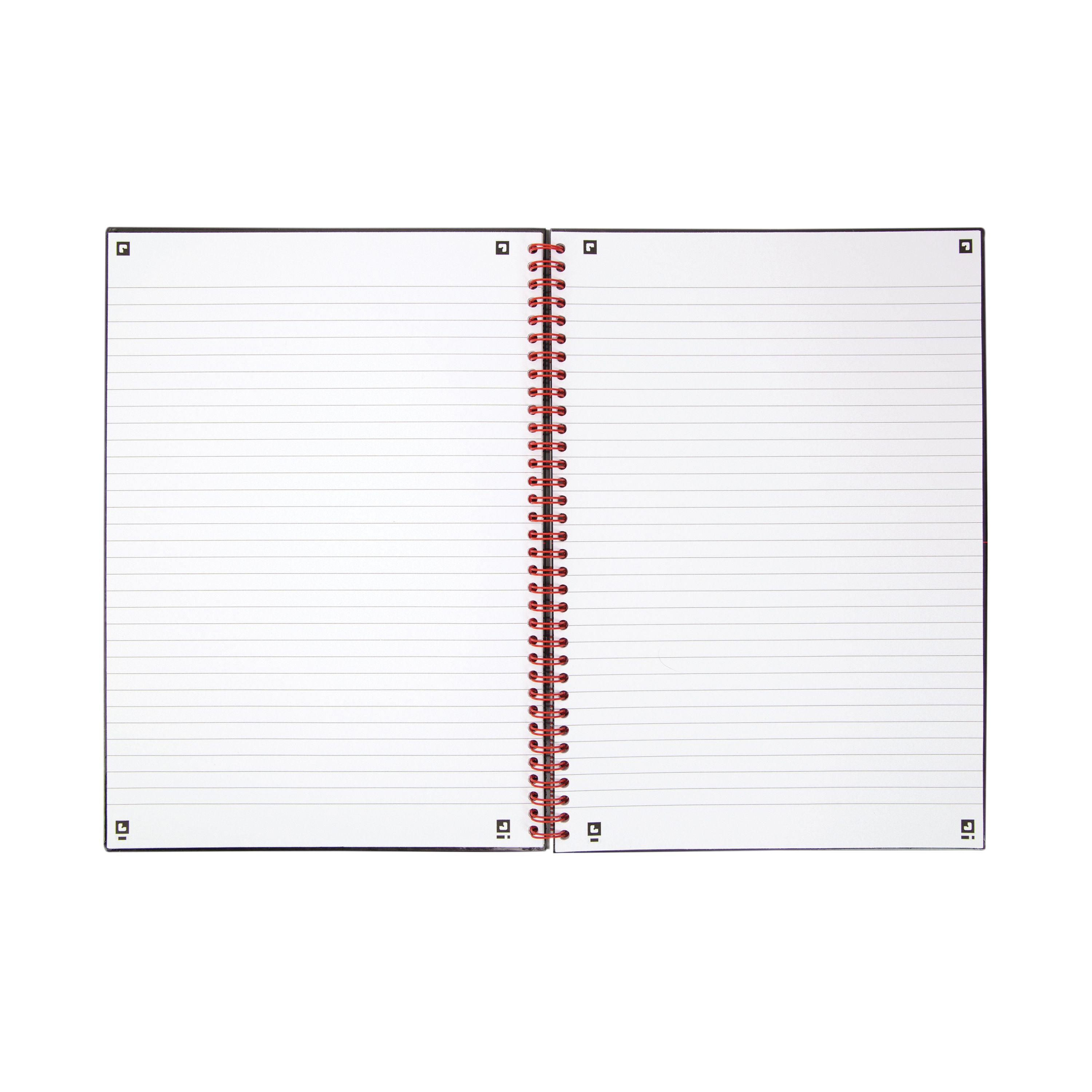 Black N Red Wirebound Polypropylene Notebook 140 Pages A4 – (Pack of 5)