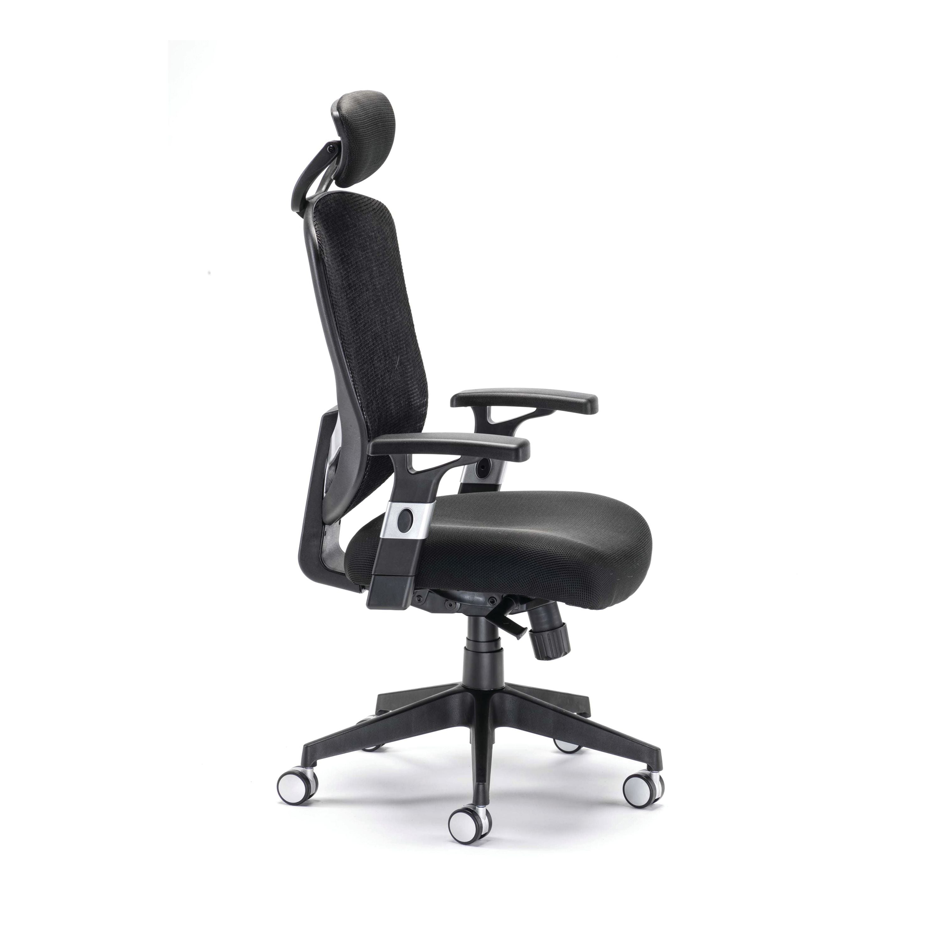 Arista Lexi High Back Chair Headrest 710x310x600mm Black