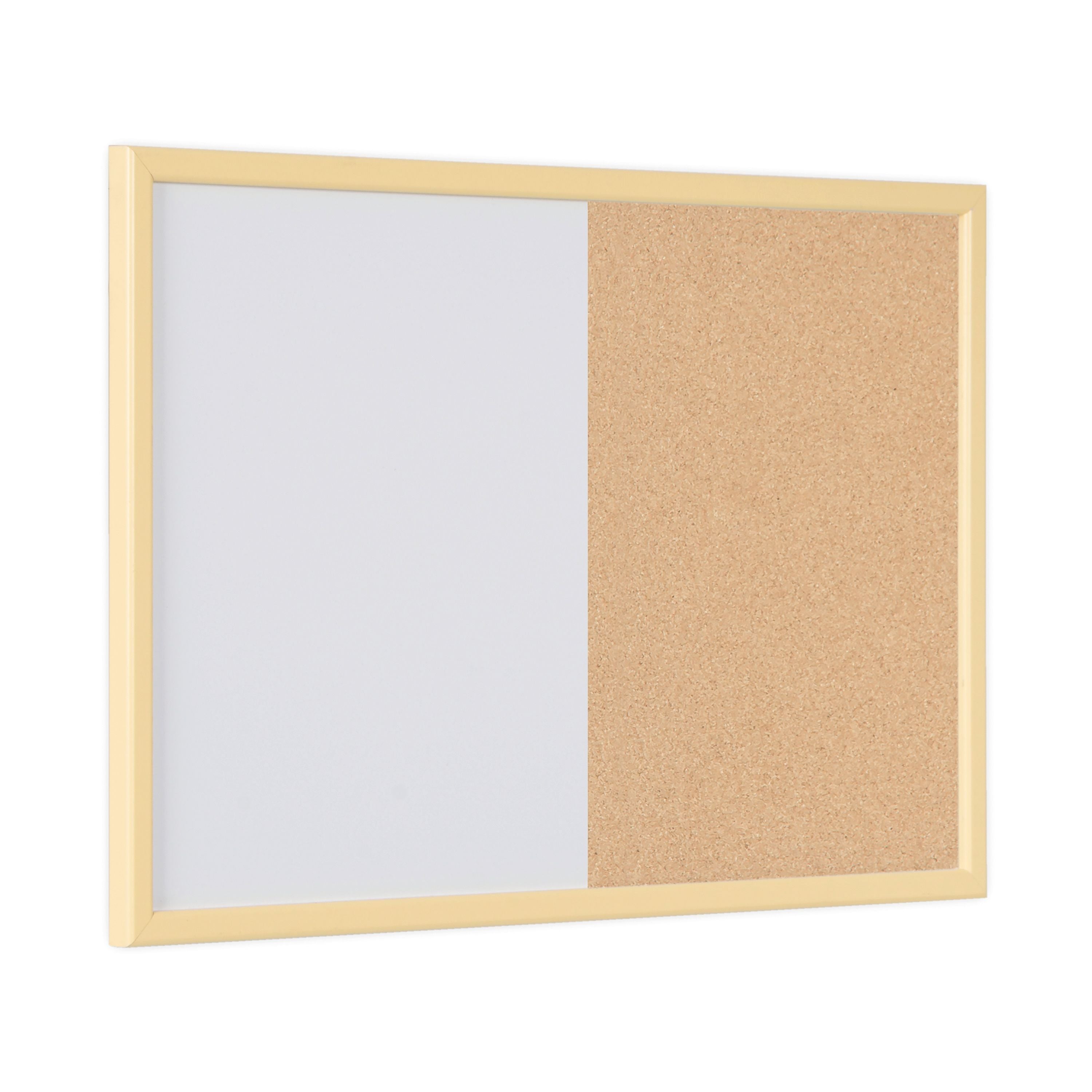 Bi-office Pastel Magnetic Cork Combination Board Yellow Frame 60x40cm Mx03106961