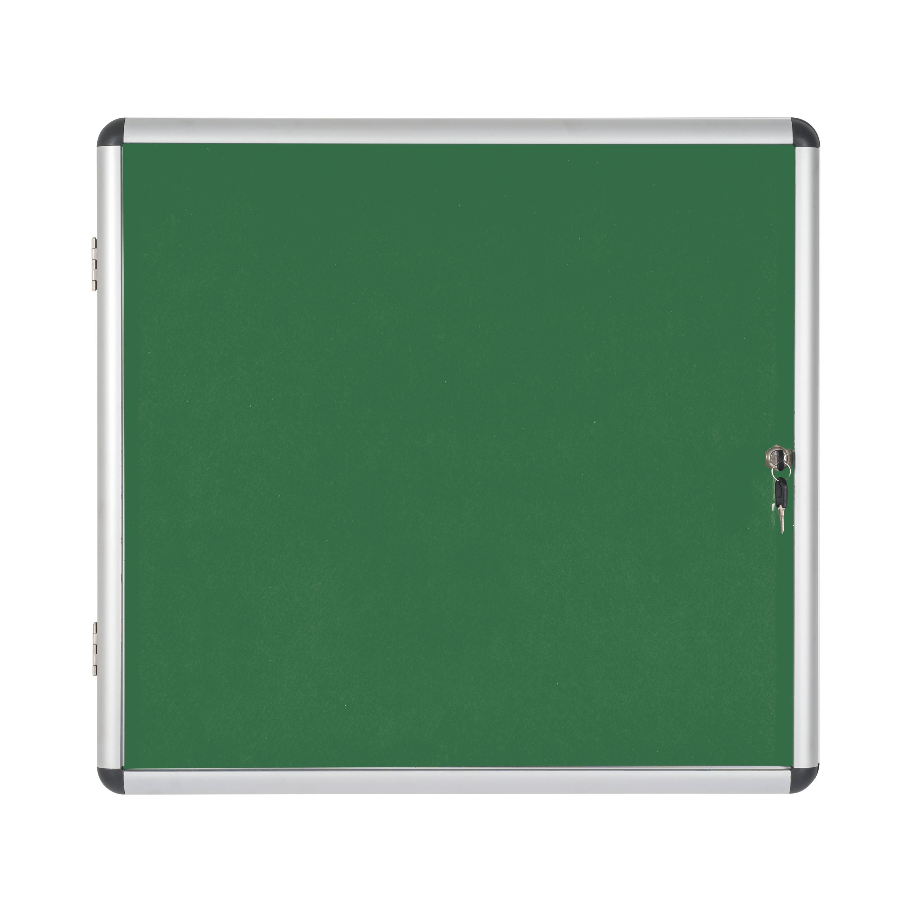 Bi-office Enclore Display Case Green Felt Acrylic Aluminium Frame 15xa4 Vt640102150