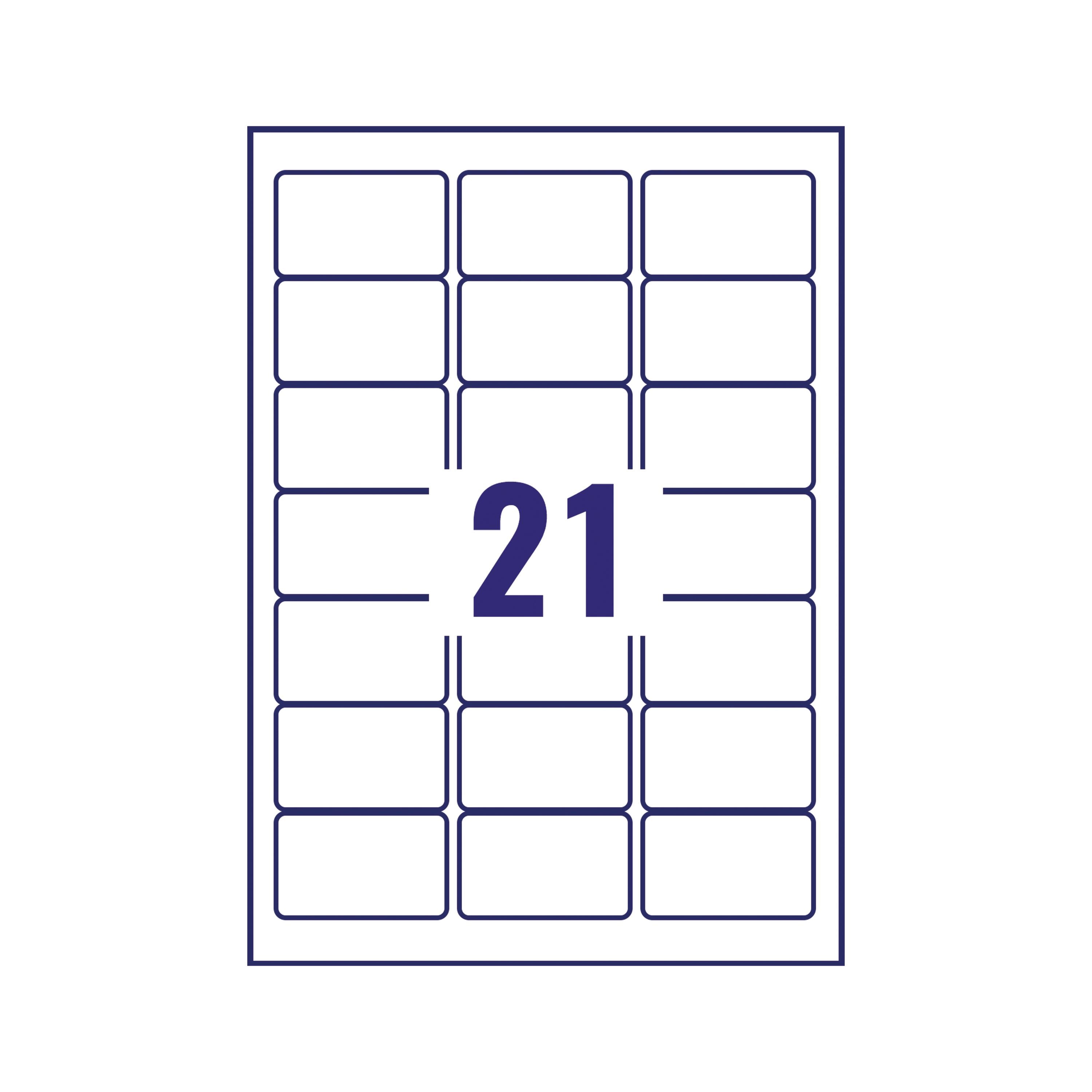 Avery Laser Address Labels 21 Per Sheet Clear L7560 – (Pack of 525)