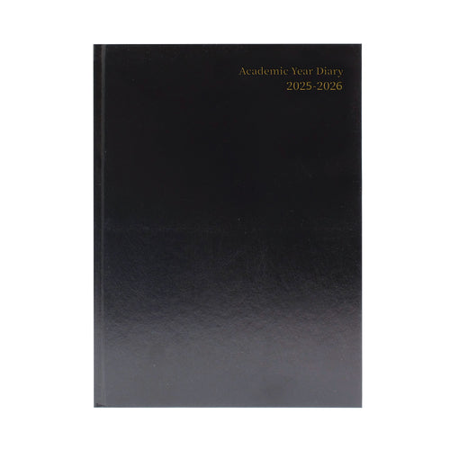 5 Star Academic Diary Week To View A5 Black 2025-2026 Kf3a5abk25