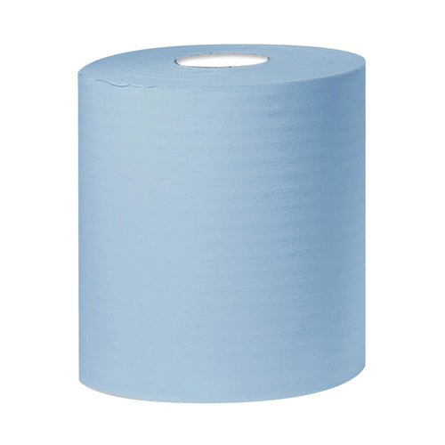 2work Centrefeed Roll 2-ply 150m Blue (pack Of 6) Kf03805